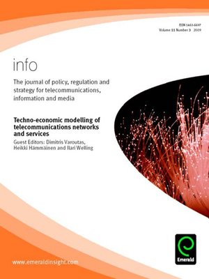 cover image of Info: The Journal of Policy, Regulation and Strategy for Telecommunications, Information and Media, Volume 11, Issue 3